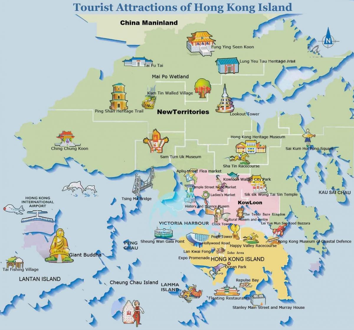 Хонг Конгийн аялал жуулчлалын газрын зураг