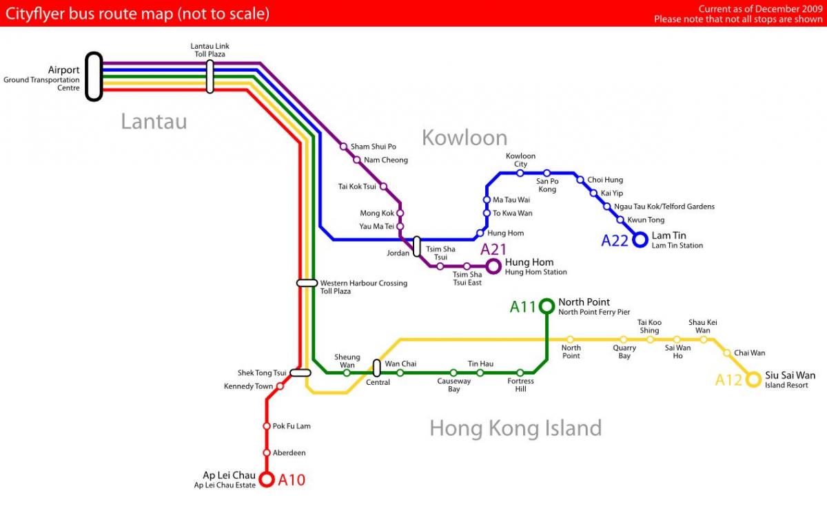 Хонг Конг автобусны маршрут, газрын зураг