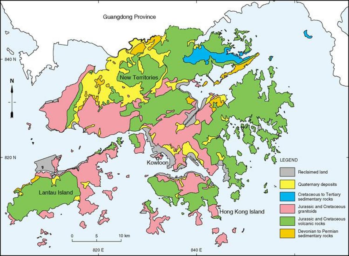 геологийн зураглал, Хонг Конг