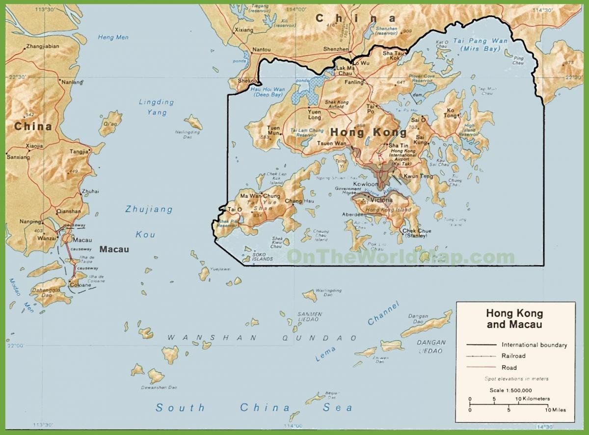 улс төрийн газрын зураг Хонг Конг