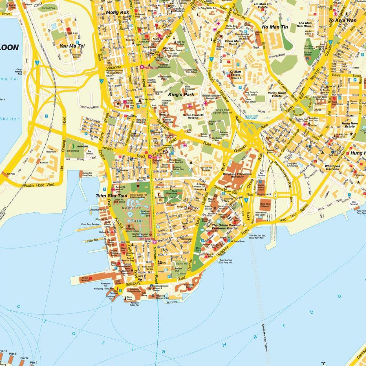 гудамжны газрын зураг Хонг Конг