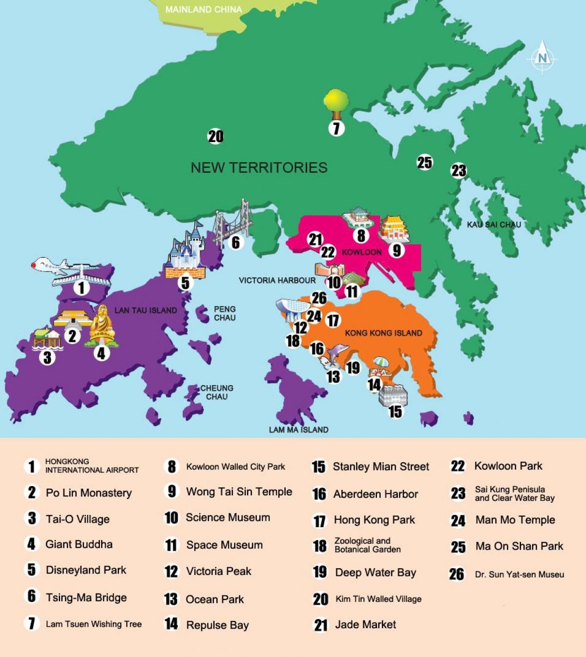 газрын зураг, шинэ газар нутаг, Хонг Конг