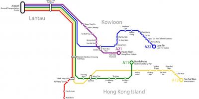 Хонг Конг автобусны маршрут, газрын зураг