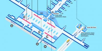 Хонг Конг нисэх онгоцны буудал хаалга газрын зураг