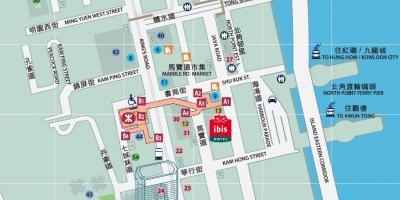 Хойд цэг MTR станц гарах газрын зураг